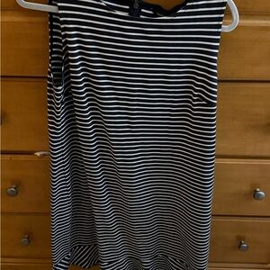 Black and White Striped Sleeveless dress